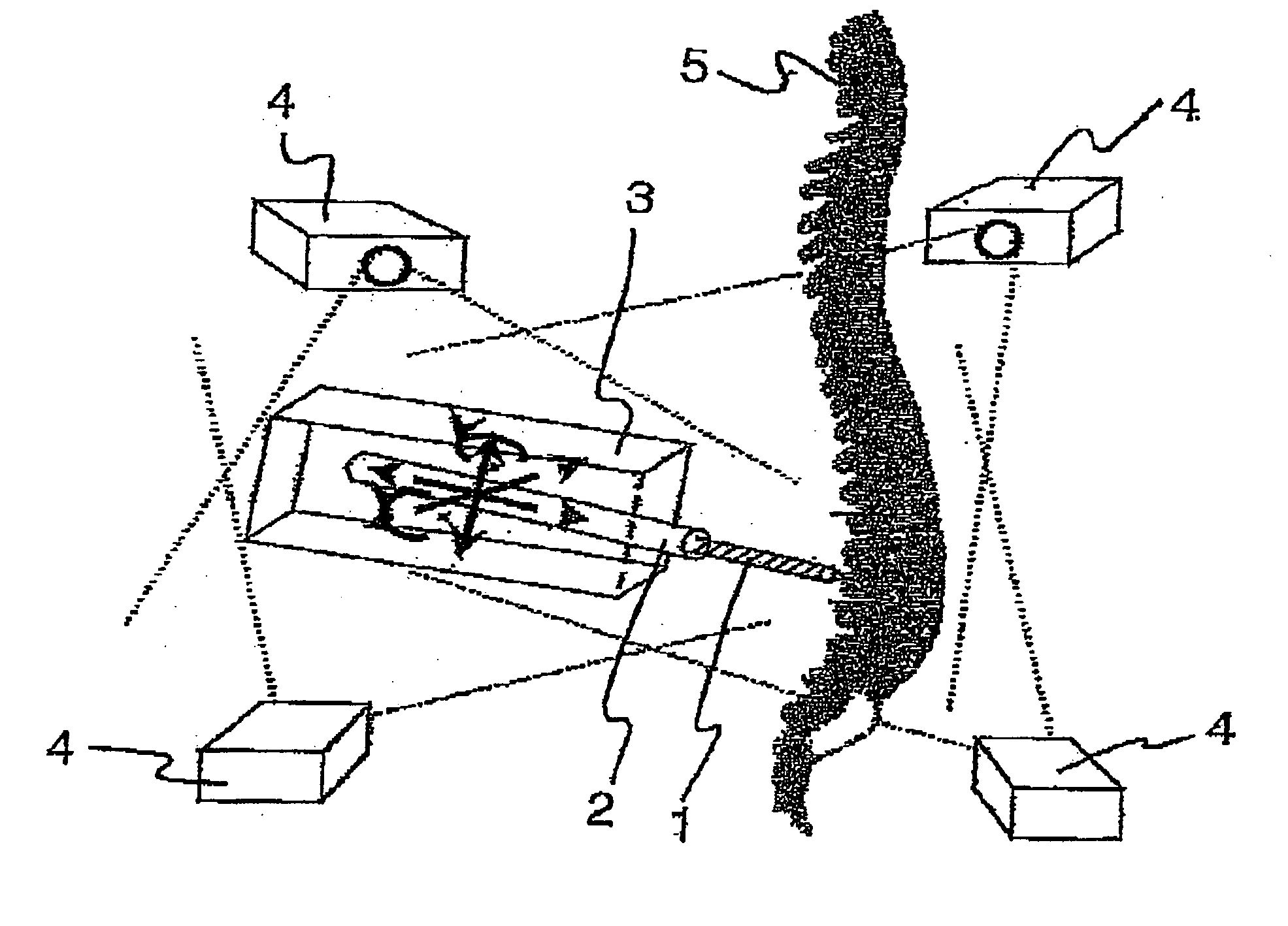 Device and method for treating parts of a human or animal body
