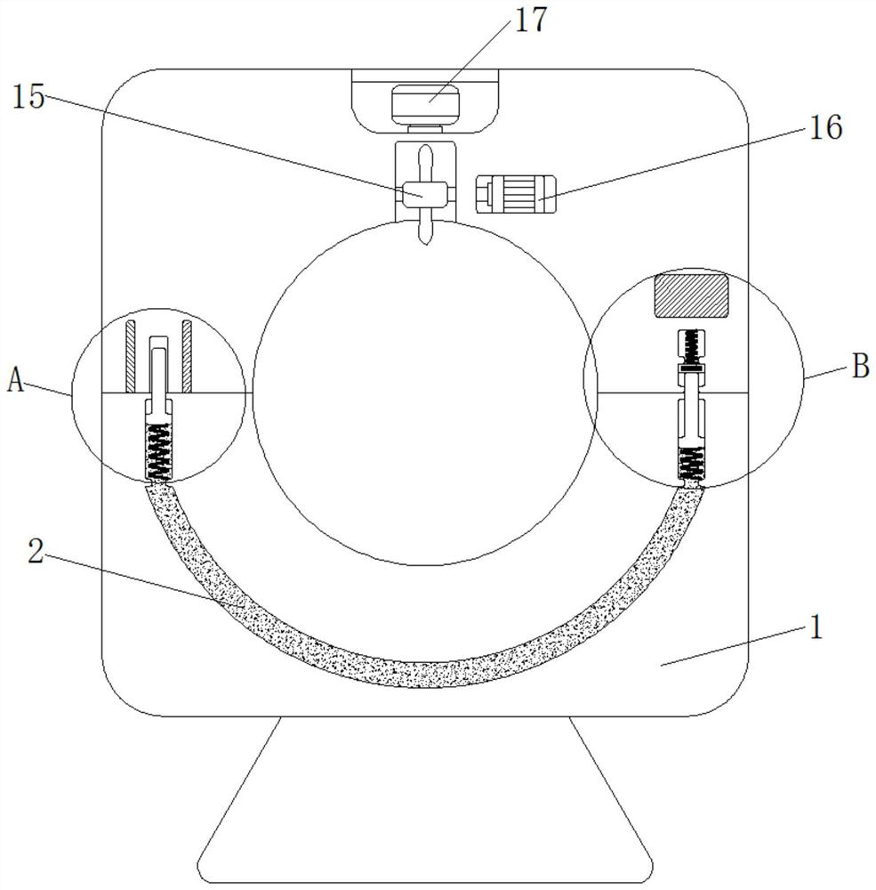 A sewage pipe fixing device based on the principle of capacitance change