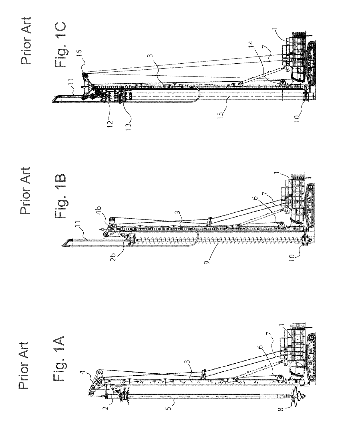 Modular assembly for handling excavating equipment for excavating machines, excavating machine, method for converting the excavating configuration of an excavating machine