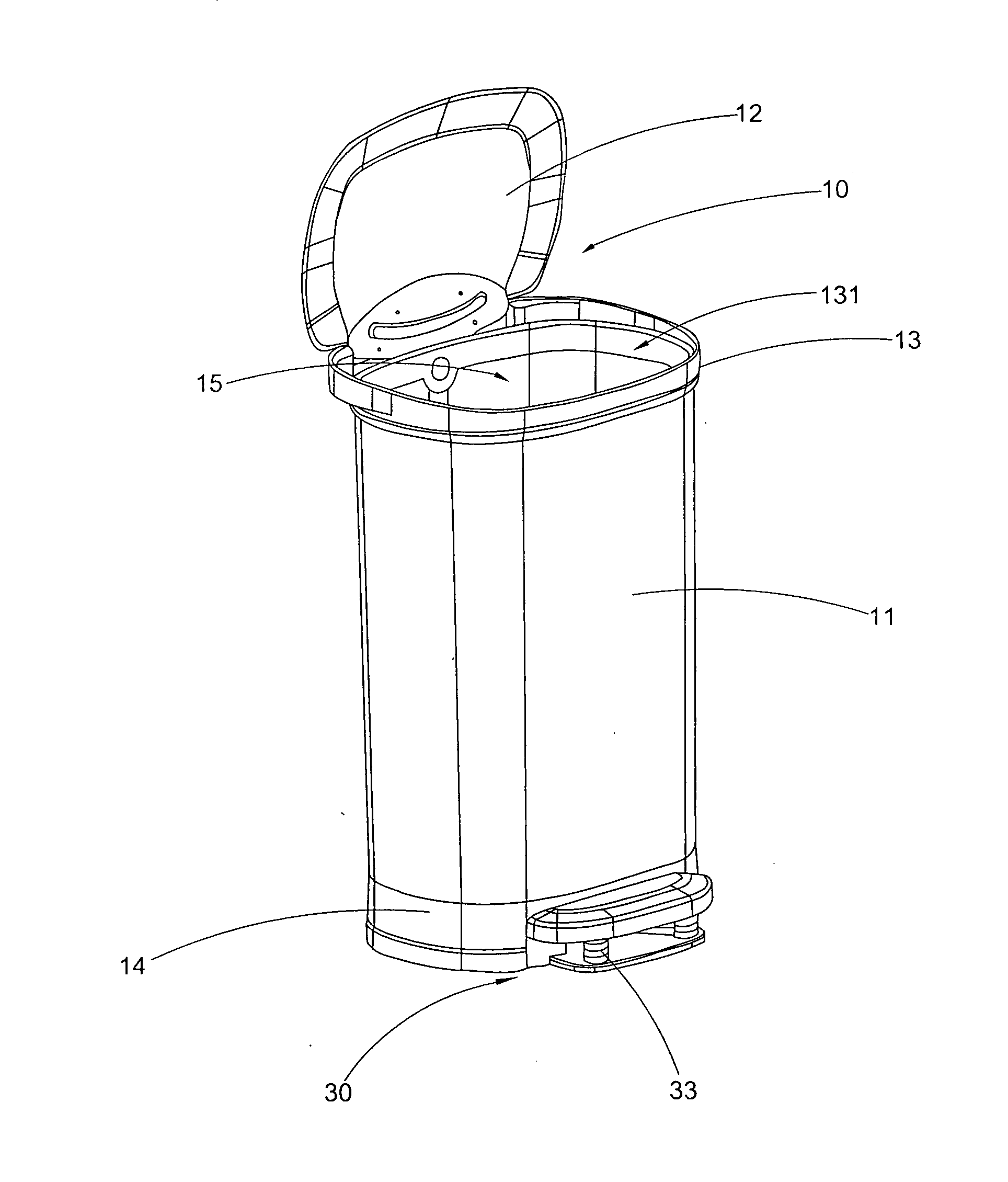 Foot operation container