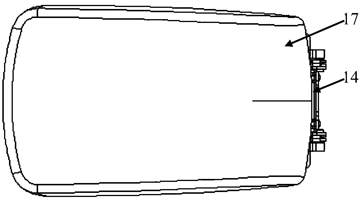 An armrest device with a secondary locking function