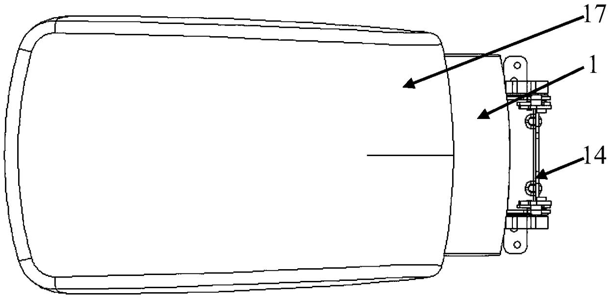 An armrest device with a secondary locking function