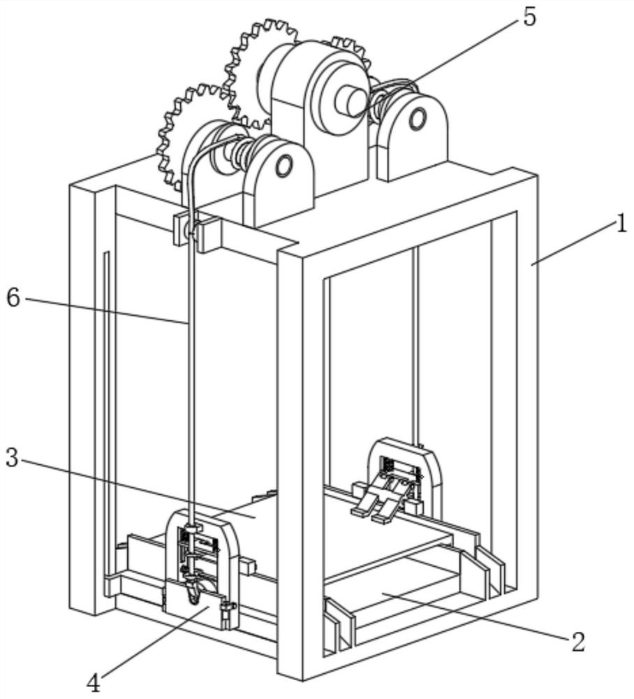 Lock catch connection type hoisting device for indoor mechanical equipment