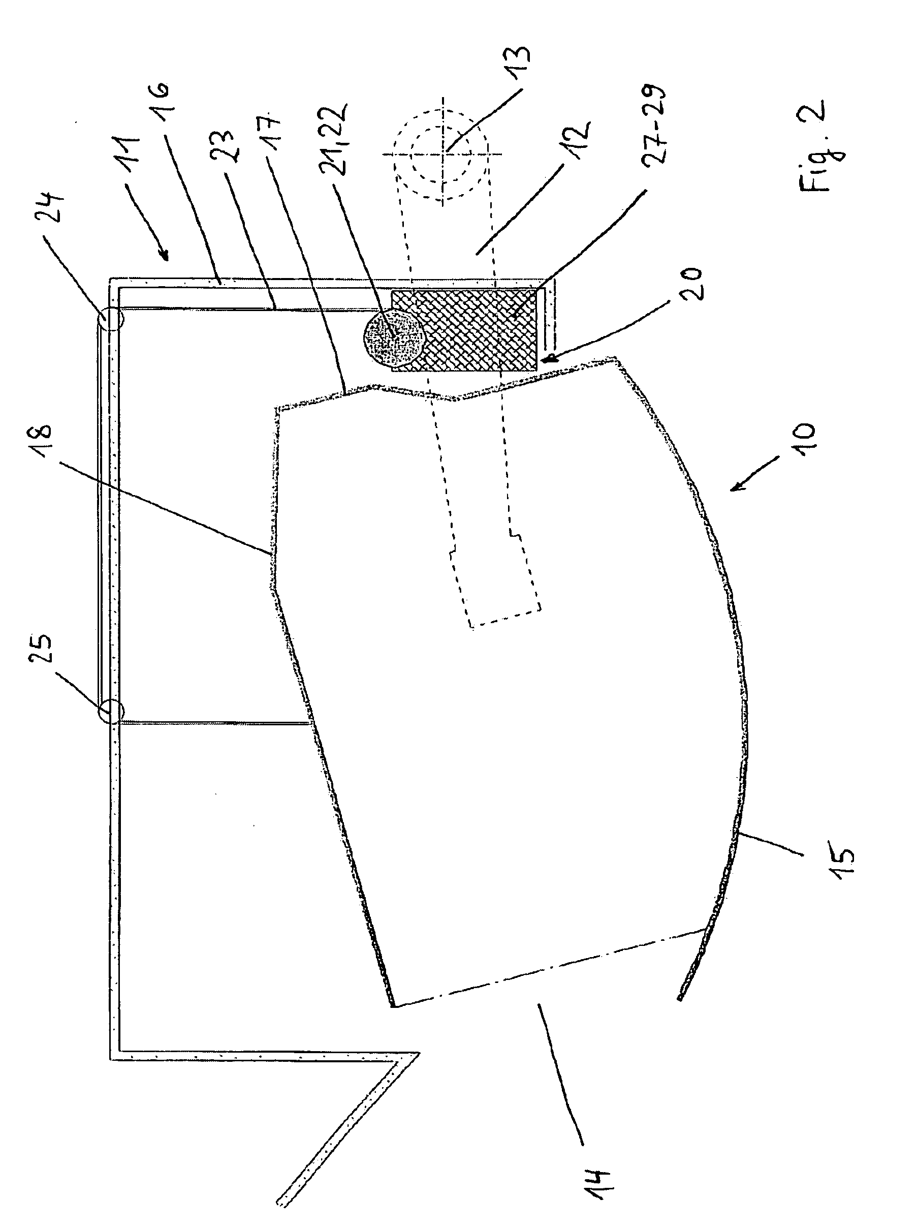 Lifting device for a luggage compartment in an aircraft, as well as aircraft with a lifting device for a luggage compartment