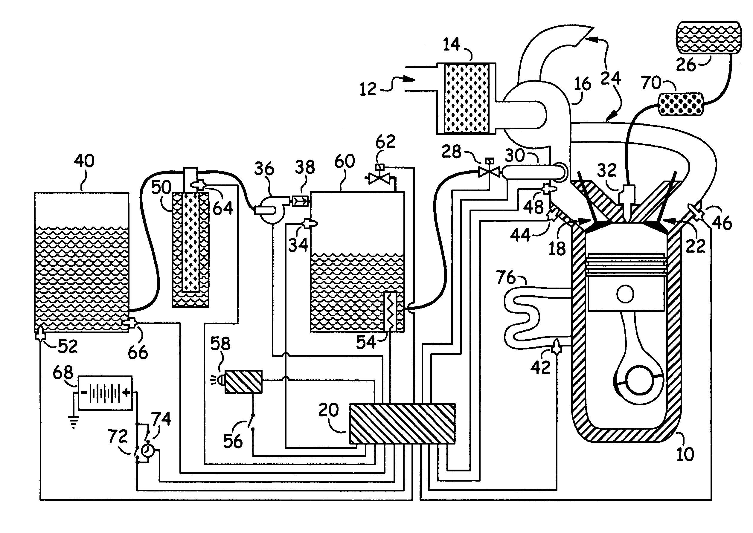 Emissions reduction system for an internal combustion engine