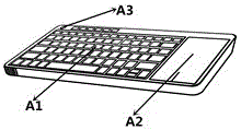Right touch panel type keyboard computer