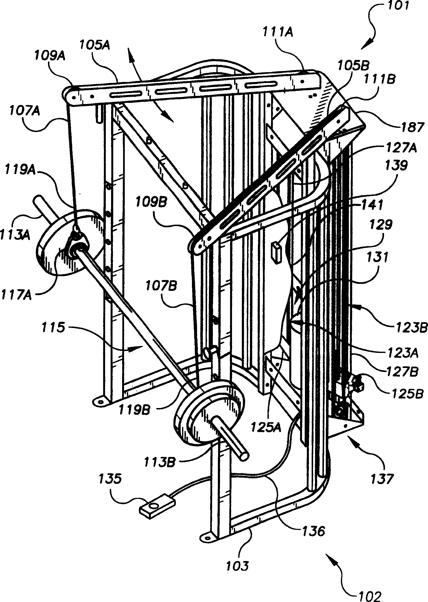 Self-spotting apparatus forfree weights