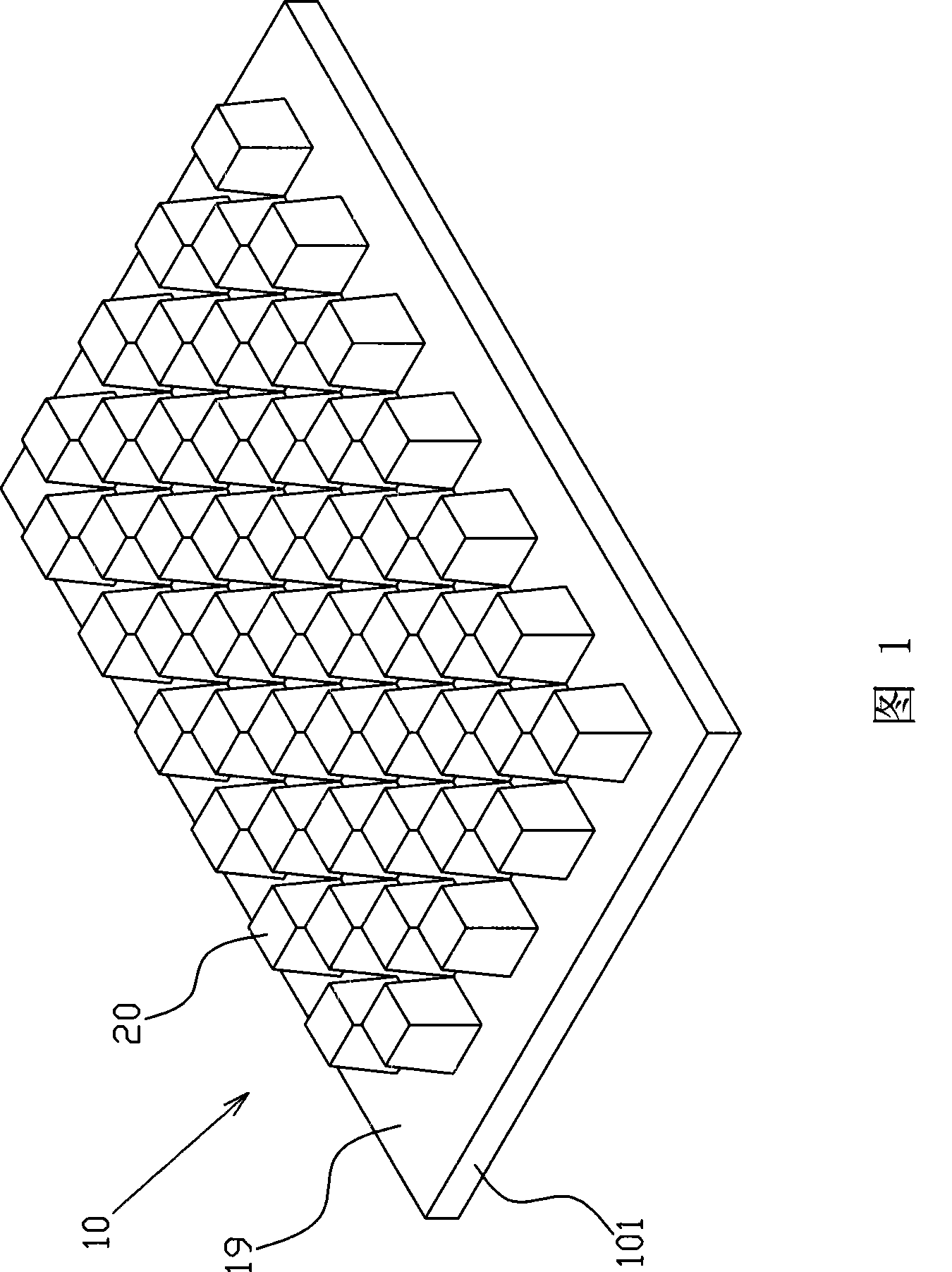 Forming method sheet material with hollow sandwich layer and die thereof