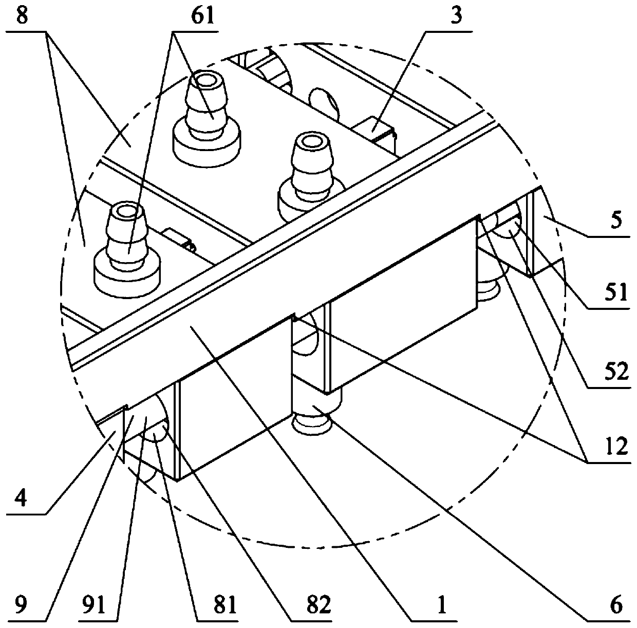 Variable-interval suction head assembly