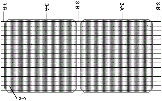 Multi-main grid double-sided solar battery assembly