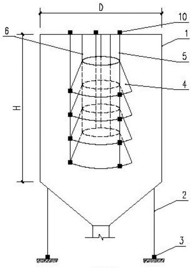Anti-separation device for dry-mixed mortar bin