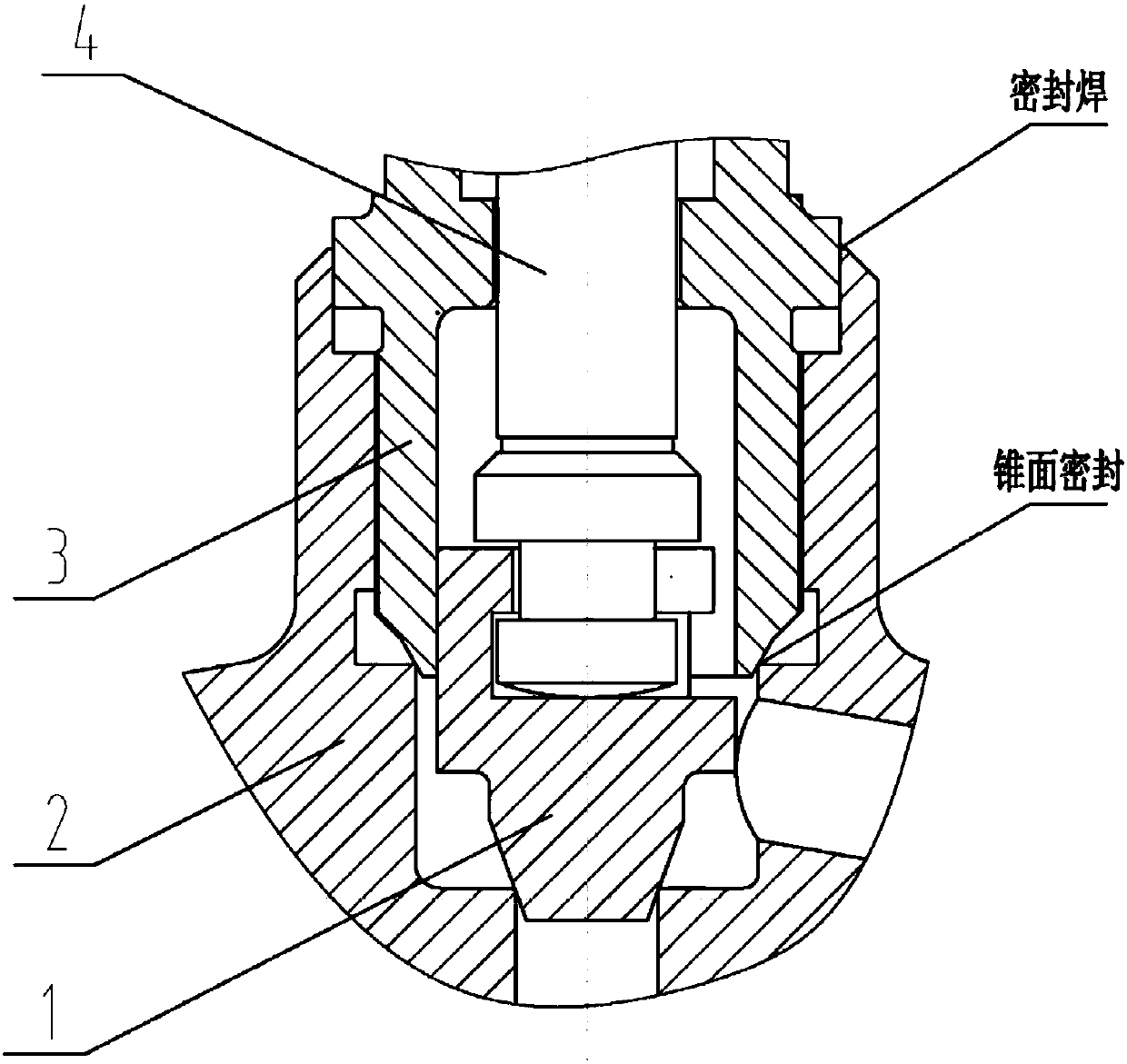 Sealing structure of threaded valve cover