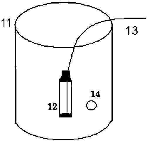 Carbon isotope sampling method and device in water