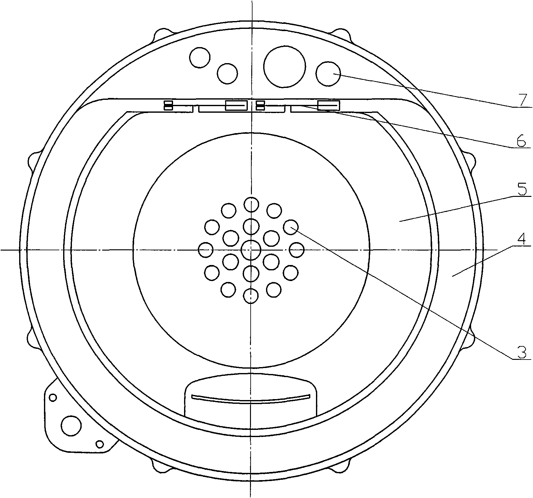 Outer container lid of washing machine