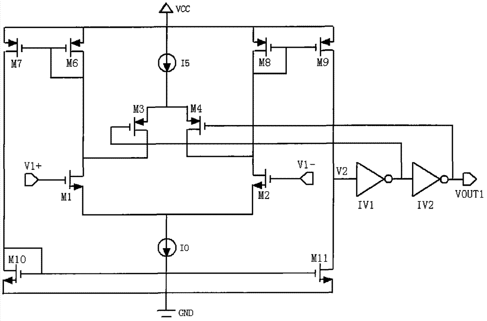 Hysteresis voltage comparator