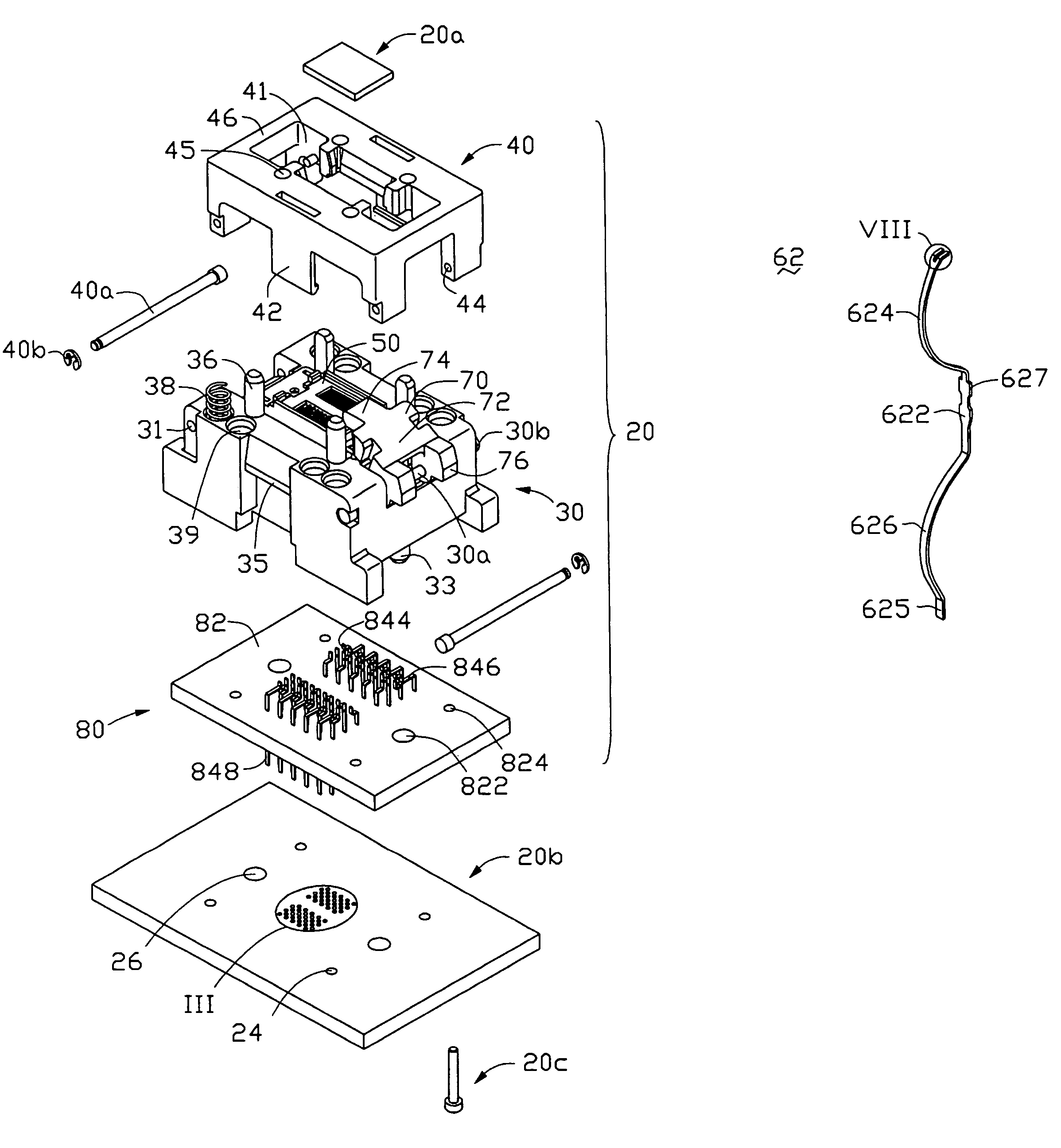 Electrical connector with different pitch terminals