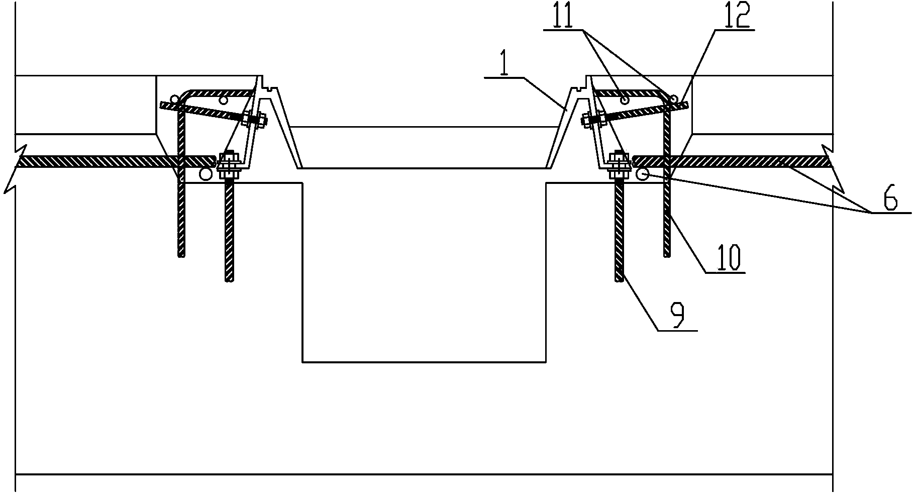 Transverse groove walling crib provided with fixed structure and construction method thereof