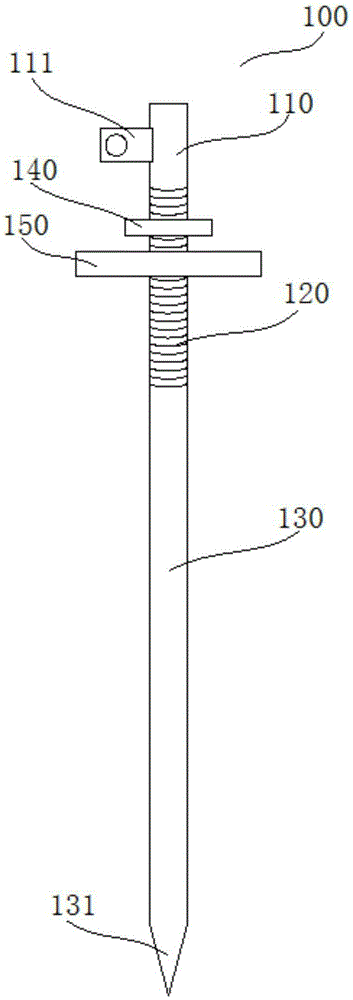 Grounding drill rod for power construction operation