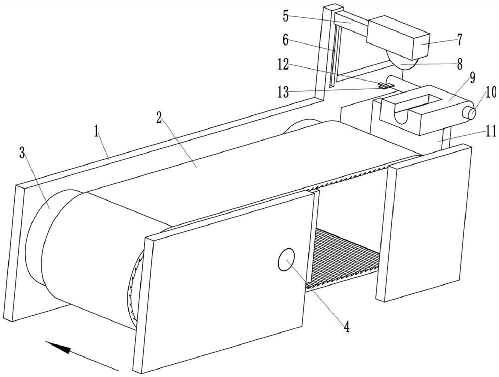 An automatic feeding aluminum material cutting device