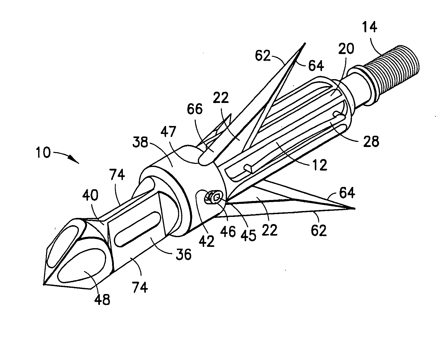 Mechanical broadhead with expandable blades