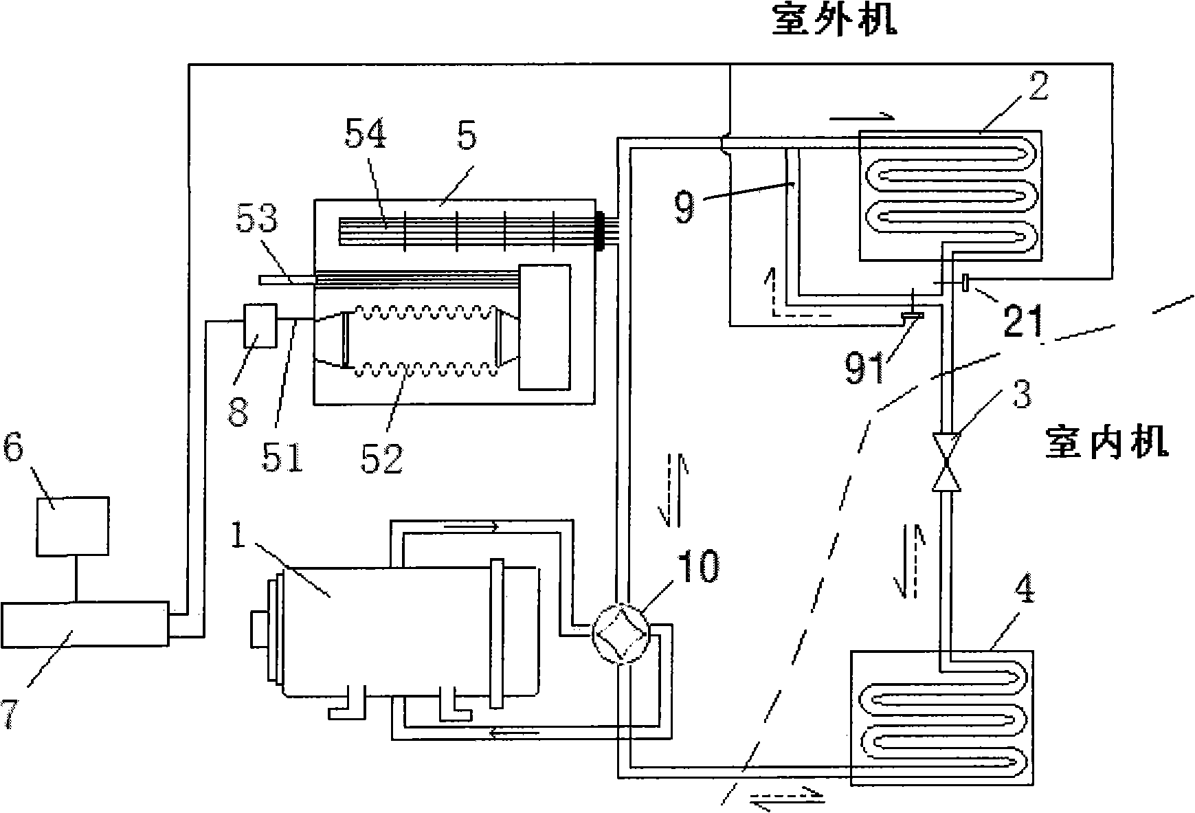 Dual-energy gas heat pump air-conditioning system for refrigeration and heating and operating method thereof