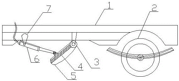 Side slip-preventing auxiliary brake for goods van