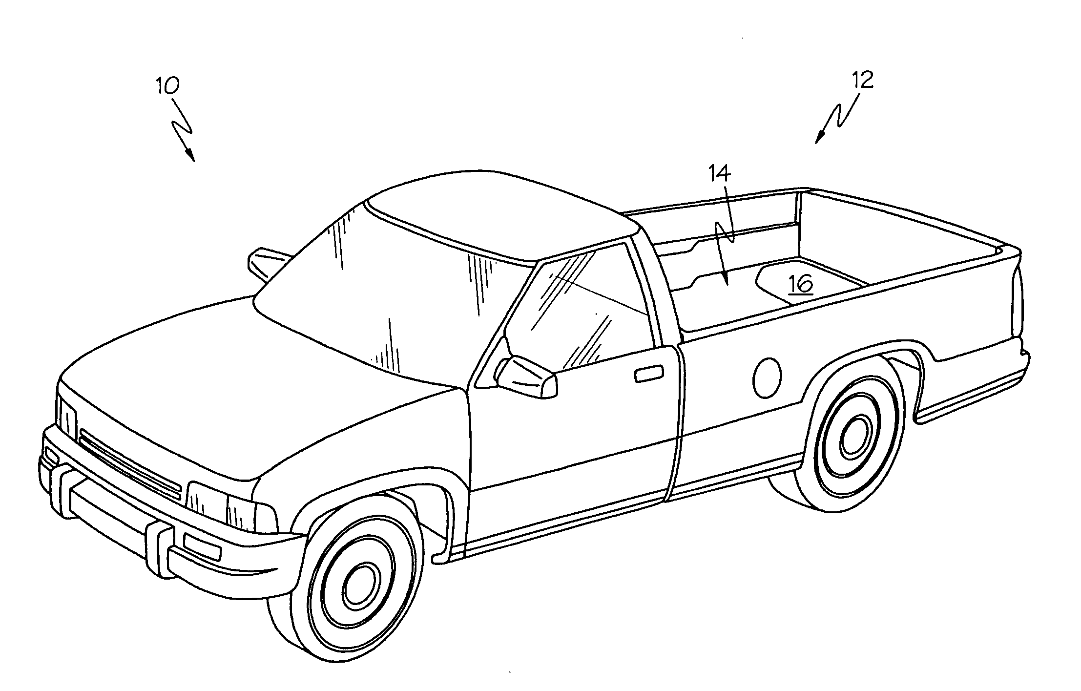 Support structure for a spare tire on a vehicle