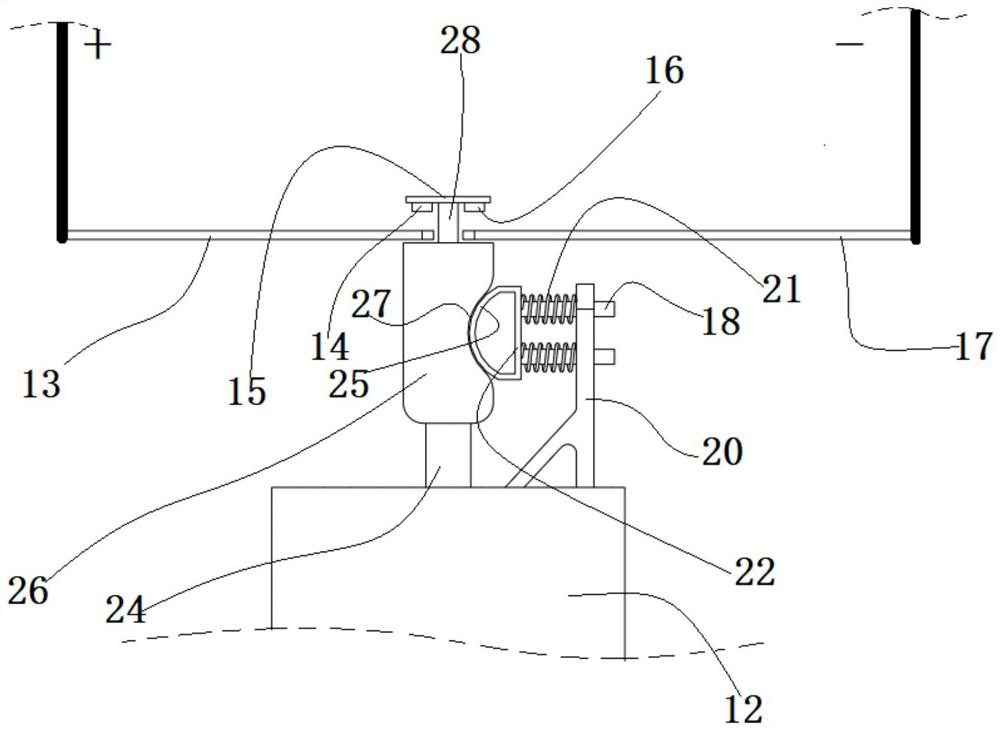 Mercury inertia triggering device of automobile safety air bag