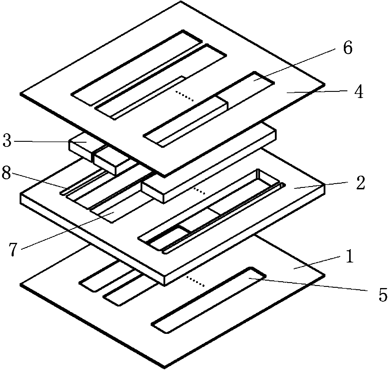 Narrow-slit spliced assembly of multi-waveband filters applied at low temperature