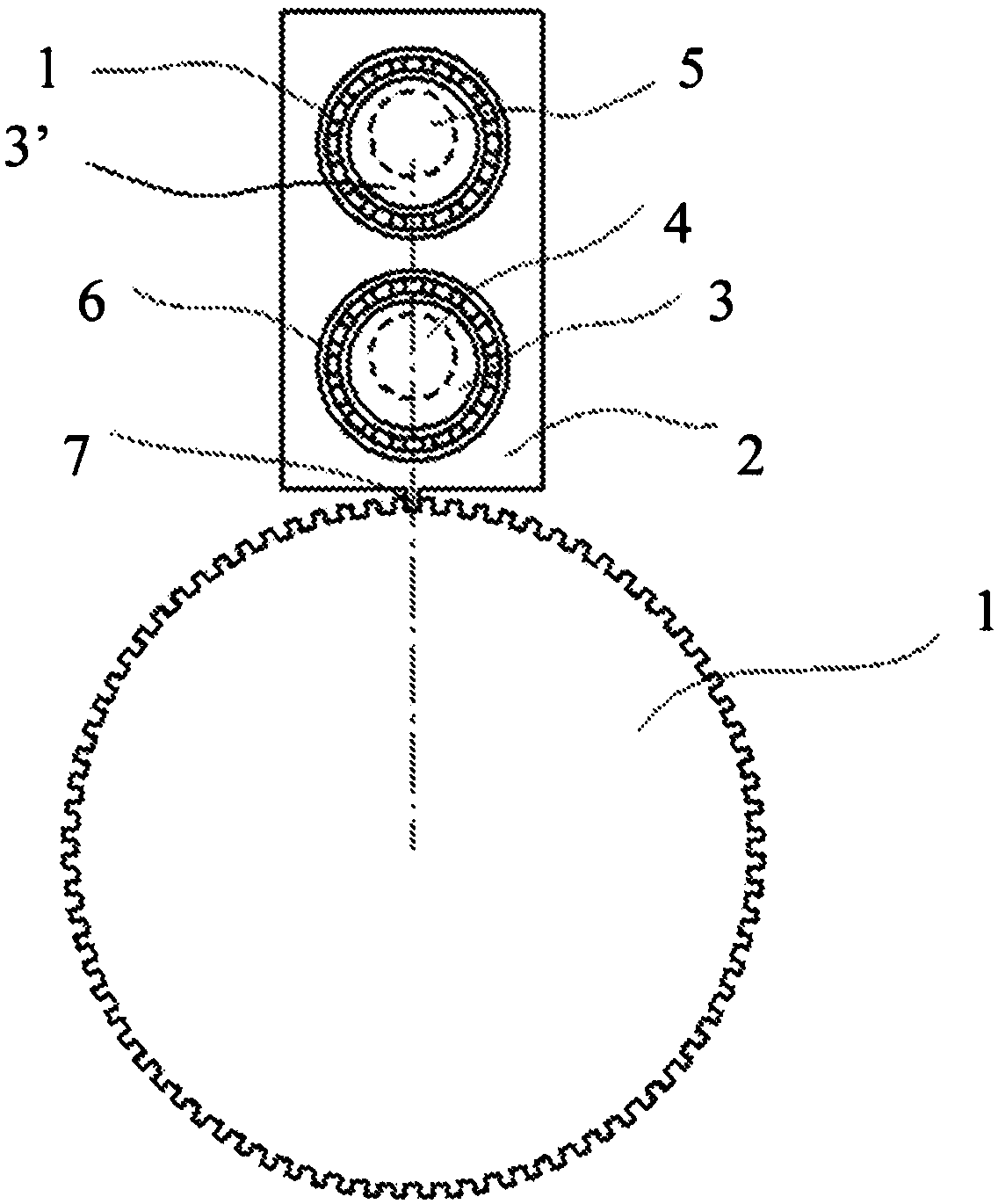 Movement transmission device, in particular for a robot arm