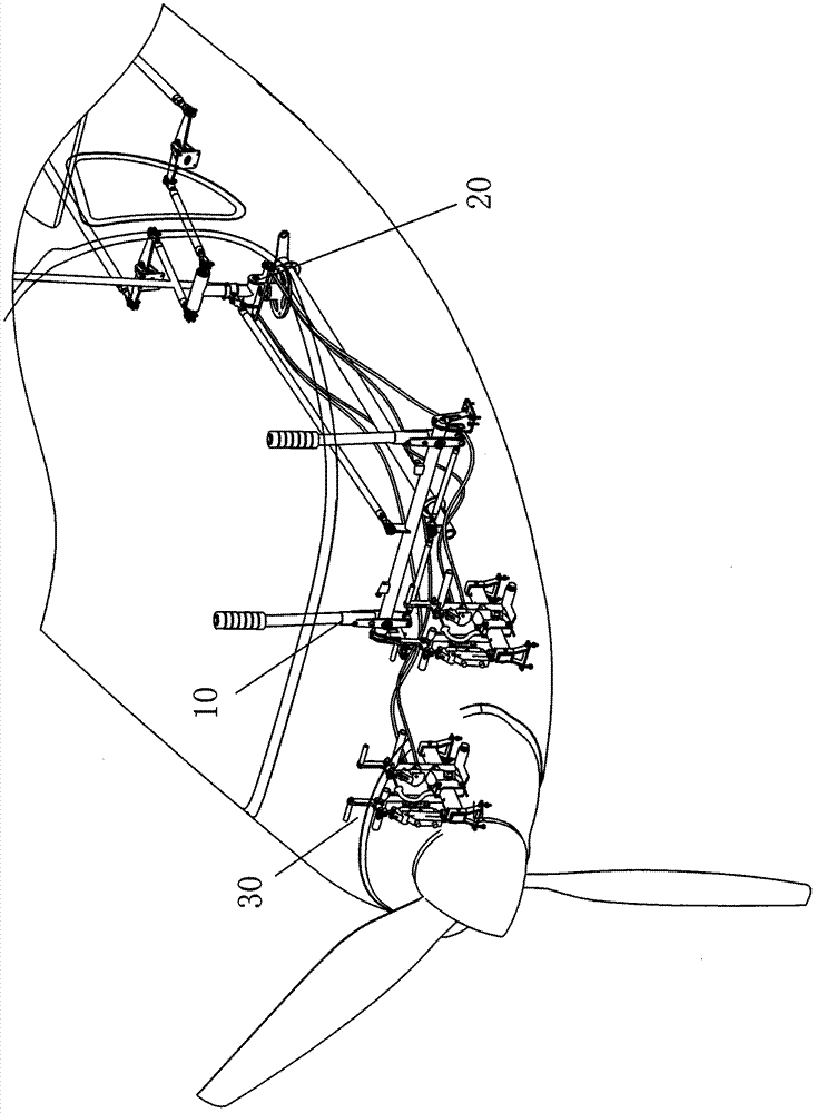 Integrated control system for aircraft with V-shaped empennage