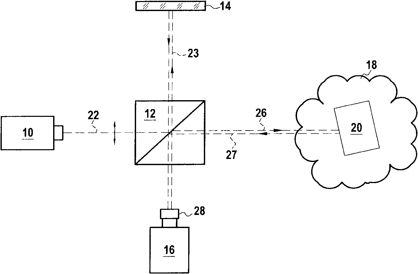 Sensor and imaging system for the remote detection of an object