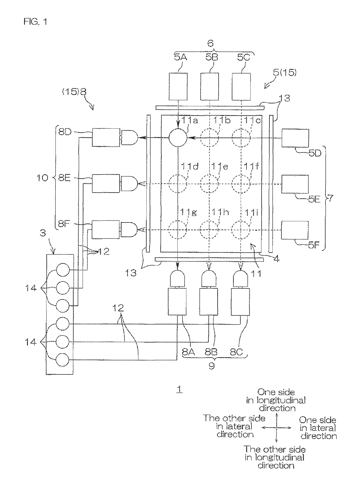 Cushioning material having sensor, and bed