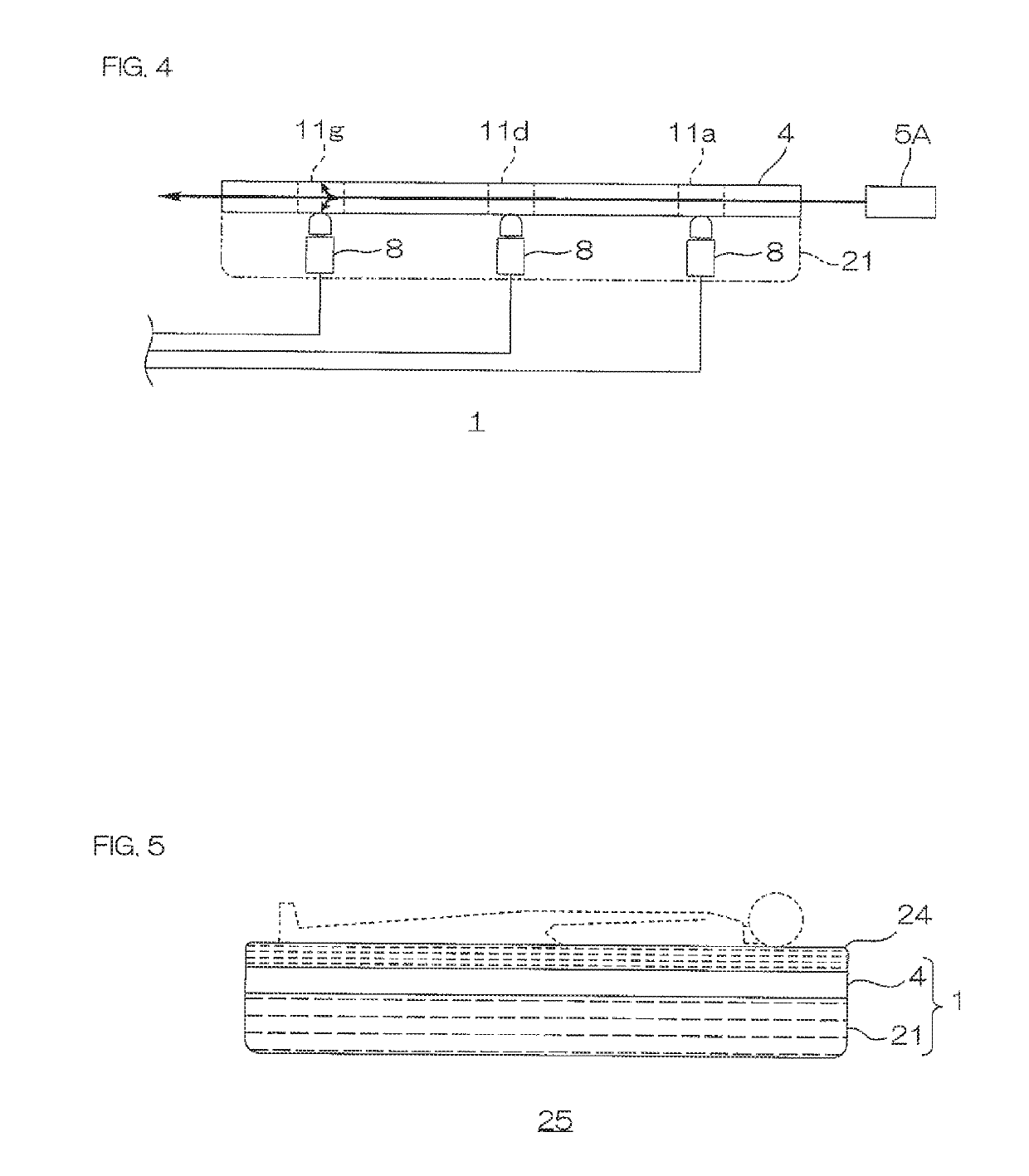 Cushioning material having sensor, and bed