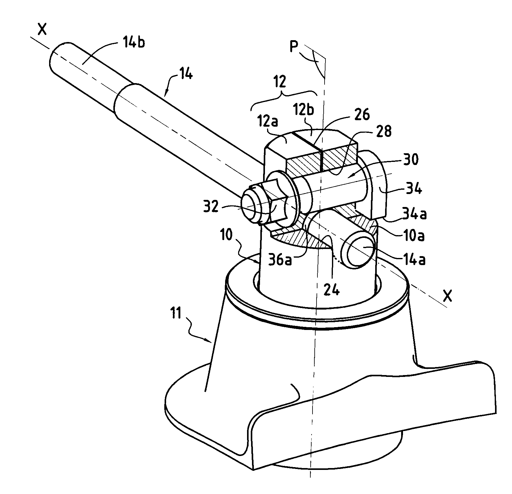 Cylindrical-rod device for controlling a variable-pitch vane of a turbomachine