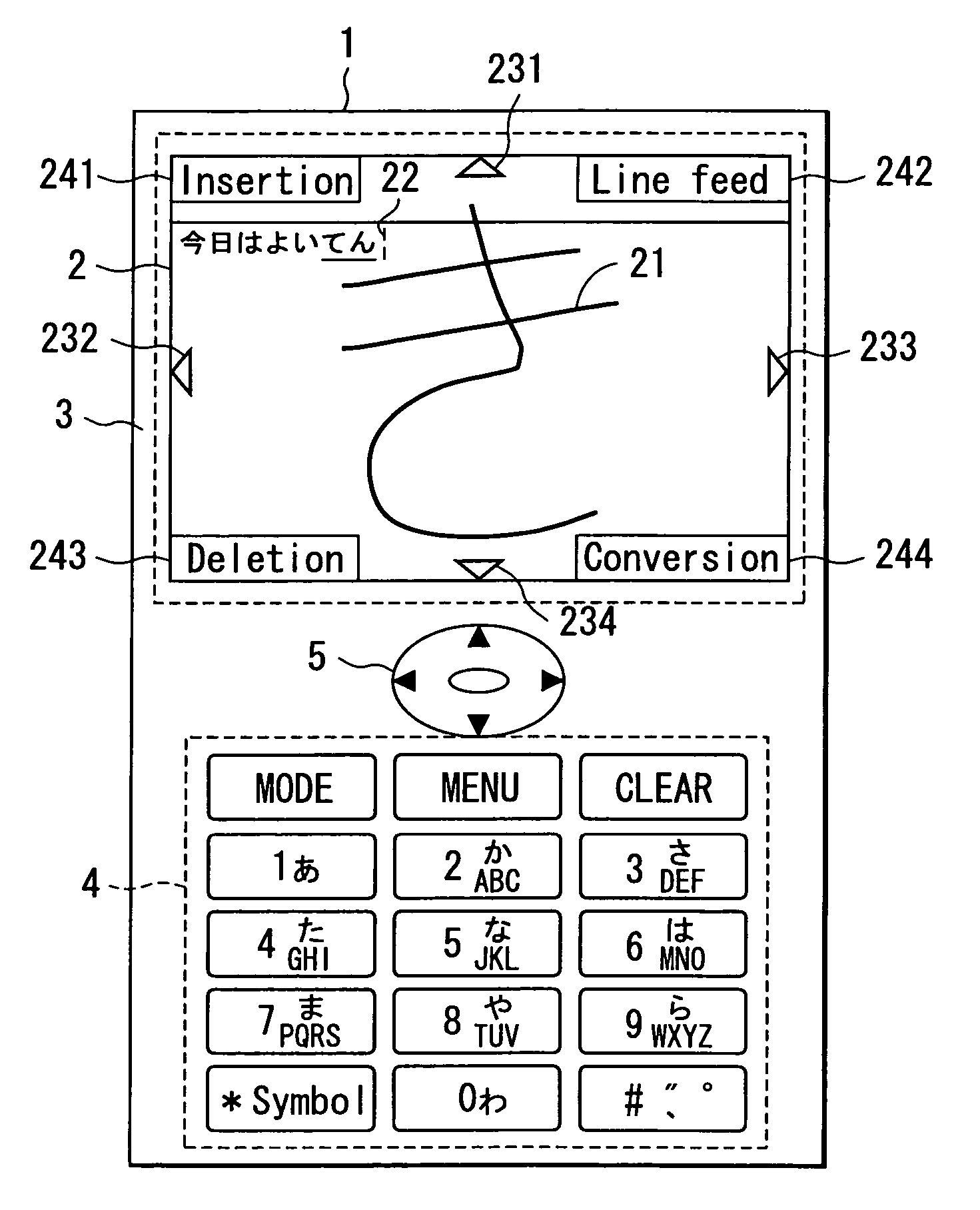 Character input apparatus