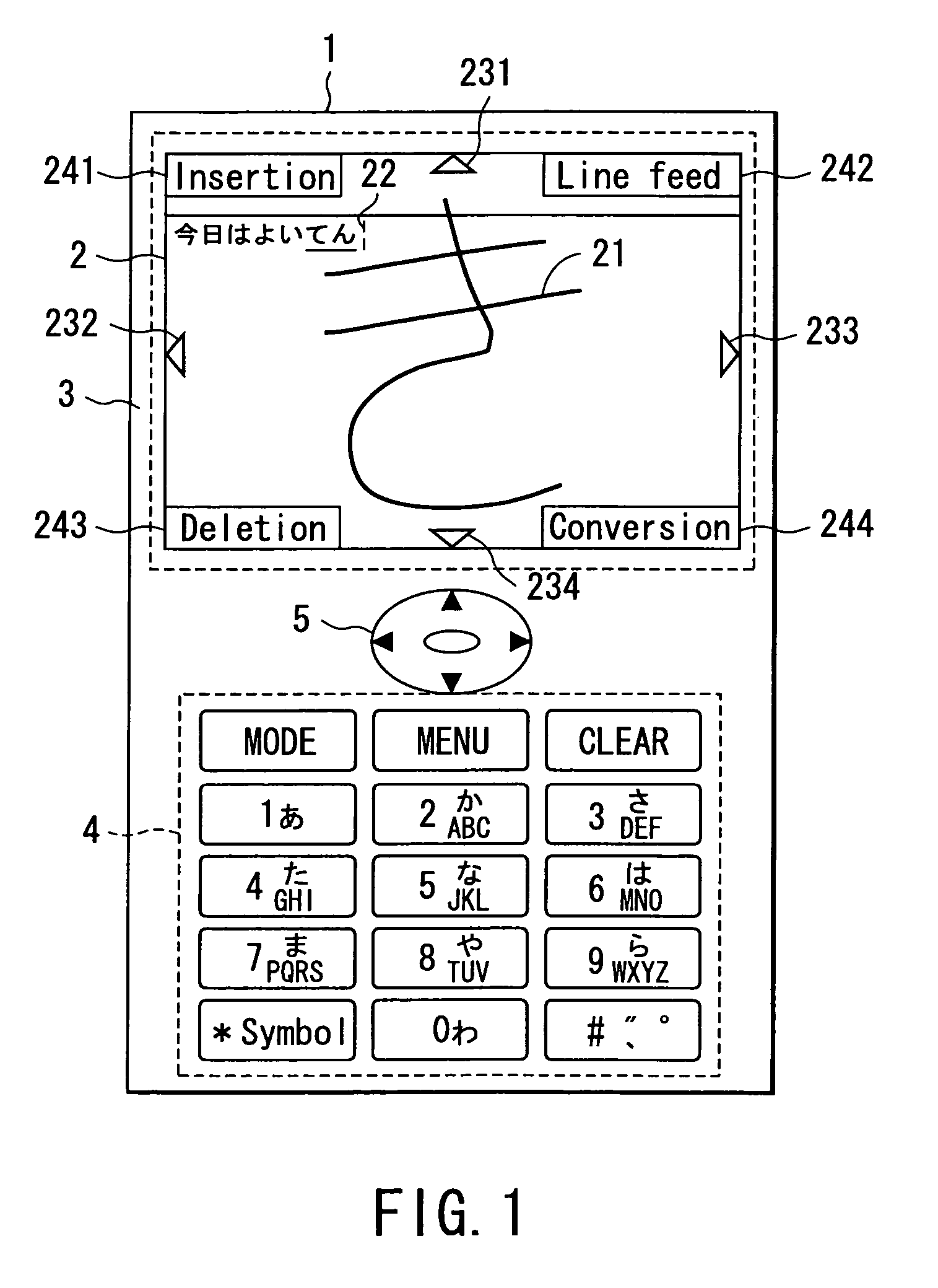 Character input apparatus