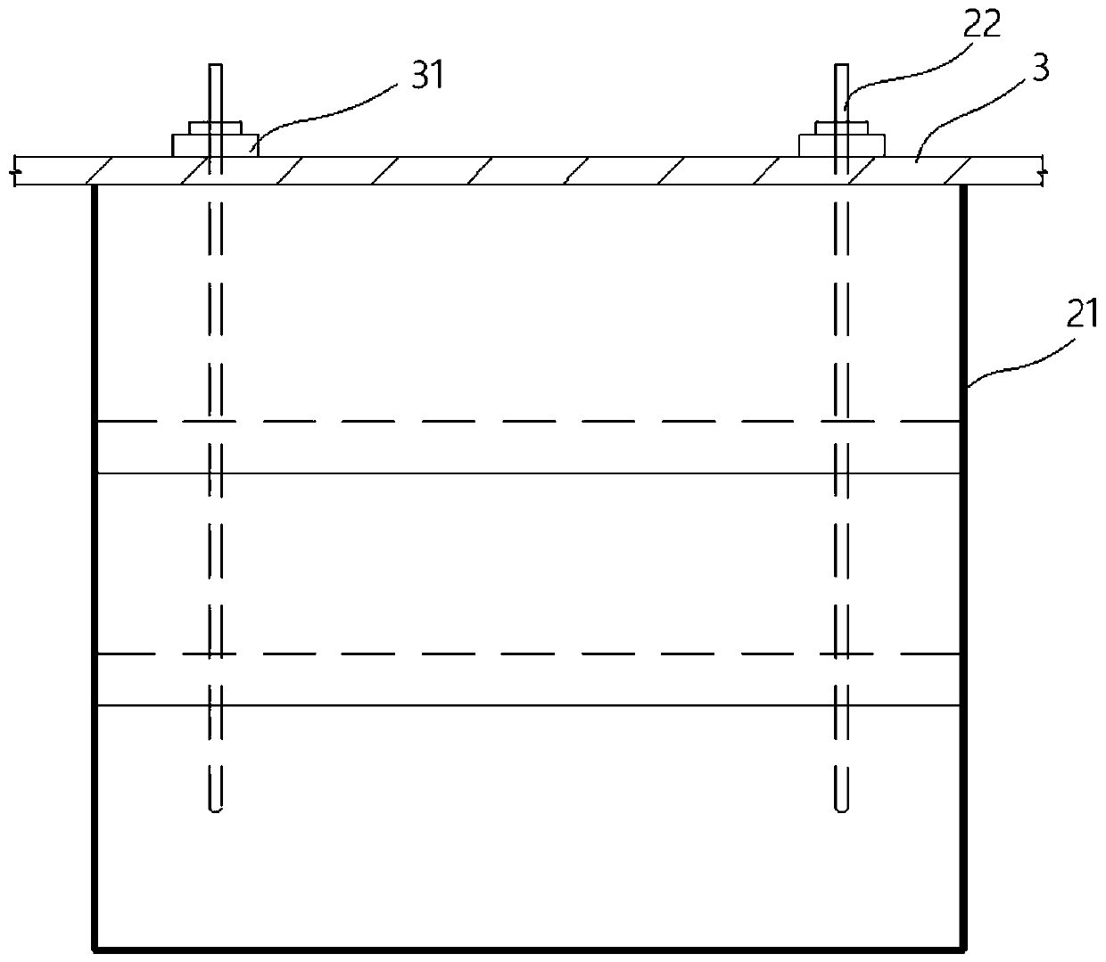Multi-row hole building block production device and multi-row hole building block production method