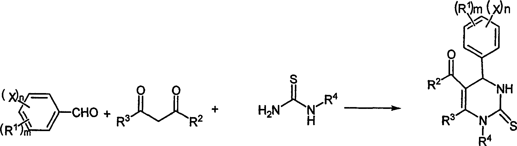 Chemical synthesis method of pyrimidine thioketone
