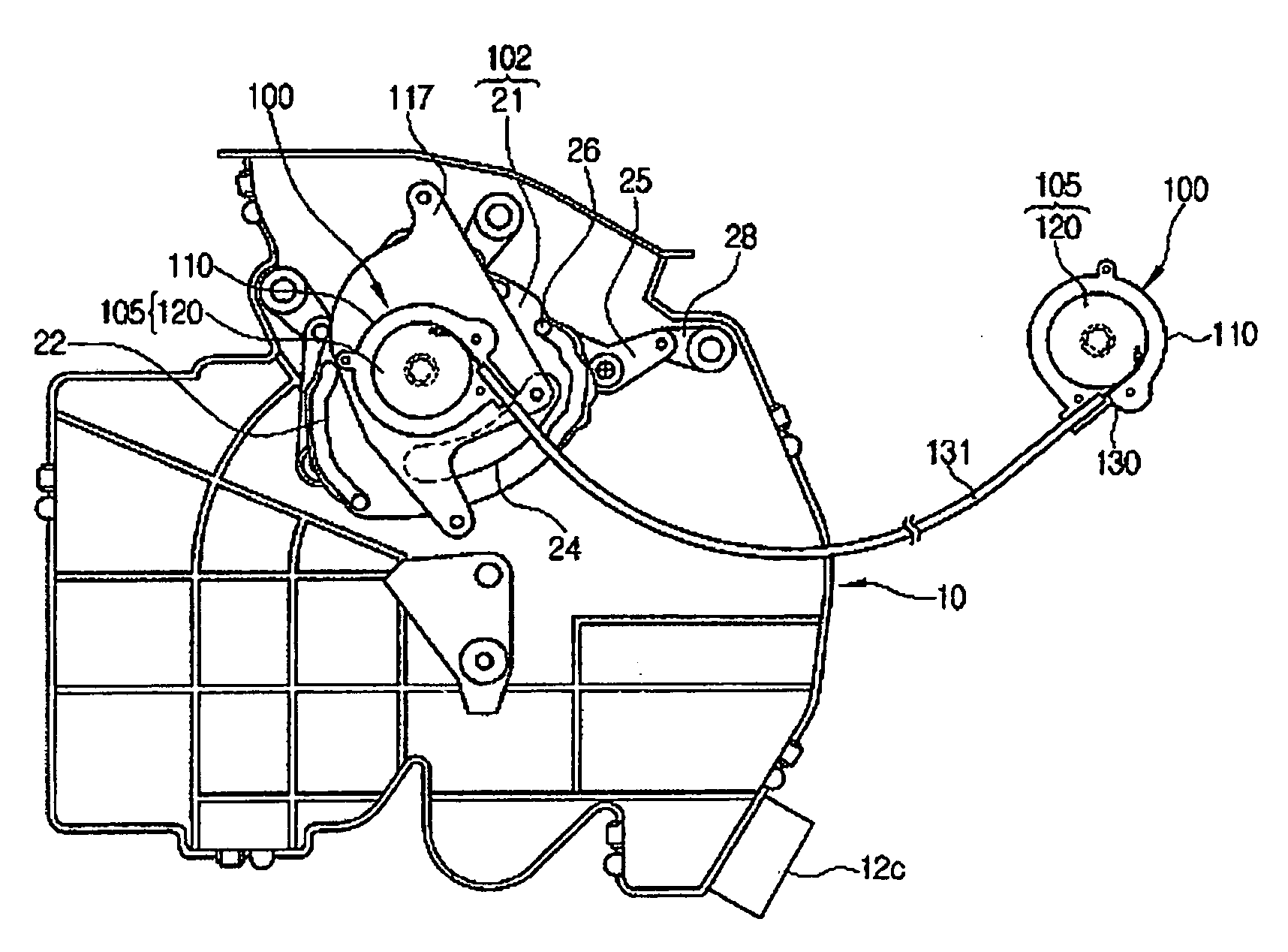 Cable connecting apparatus of controller for air conditoner in vehicle