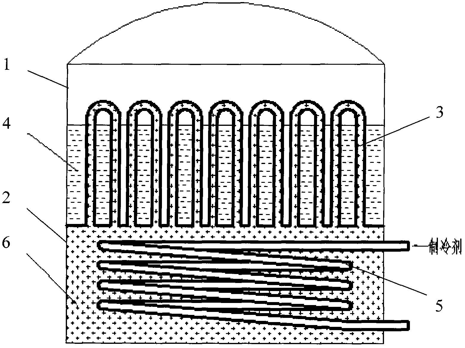 Heat pipe type heat exchanger for heat pump water heater