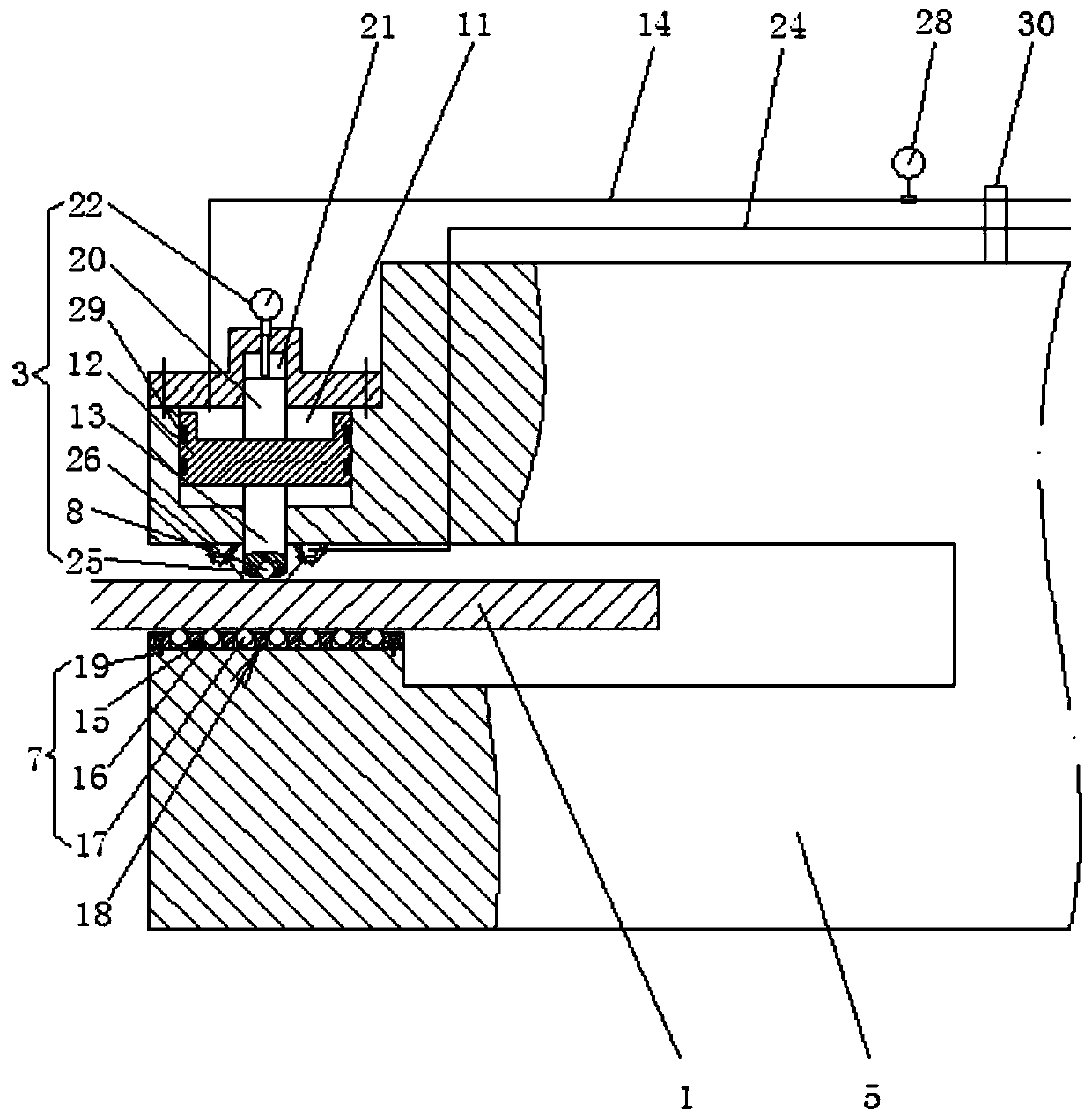 Tensioning oil cylinder inner hole surface strengthening tool and strengthening method