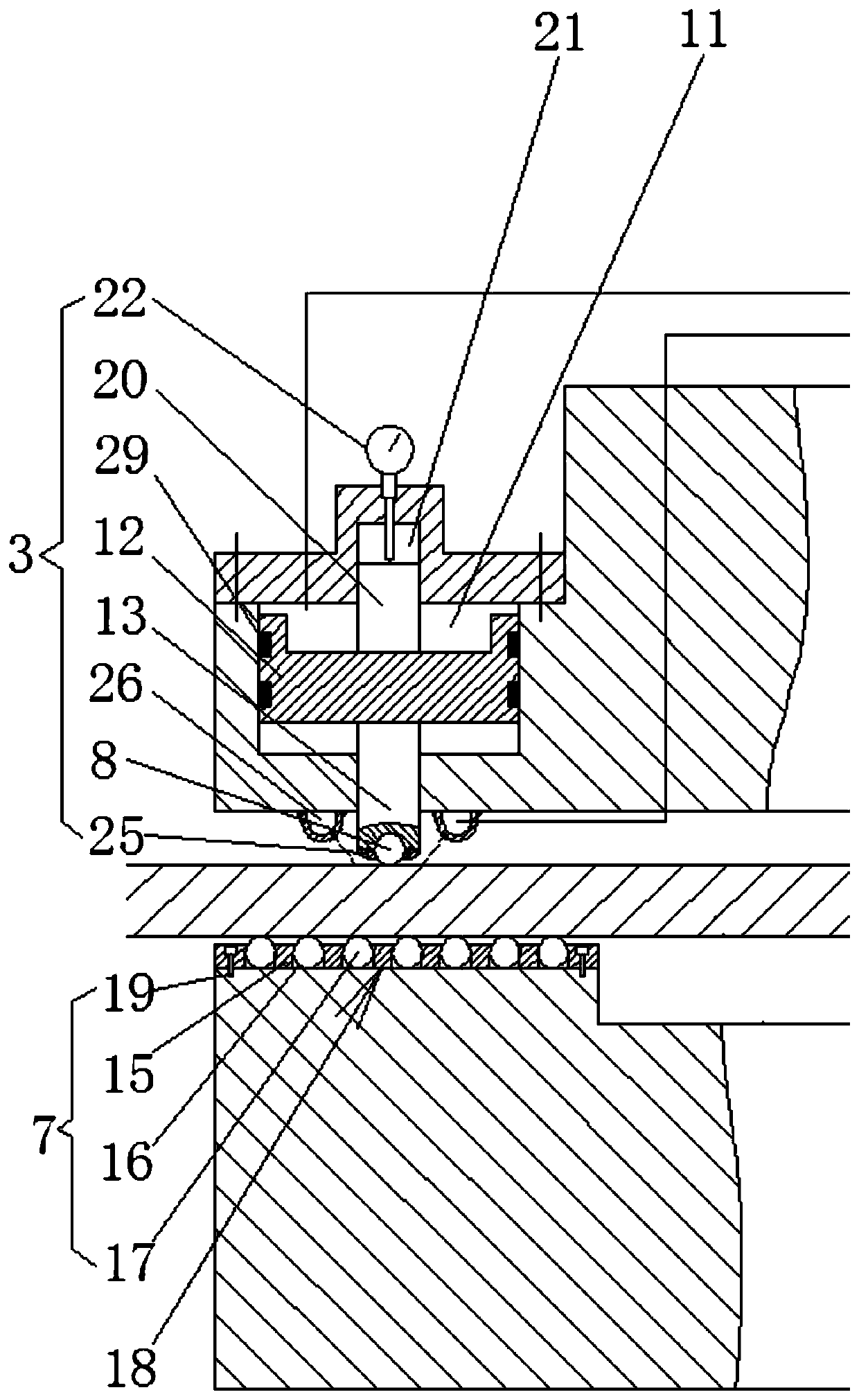 Tensioning oil cylinder inner hole surface strengthening tool and strengthening method