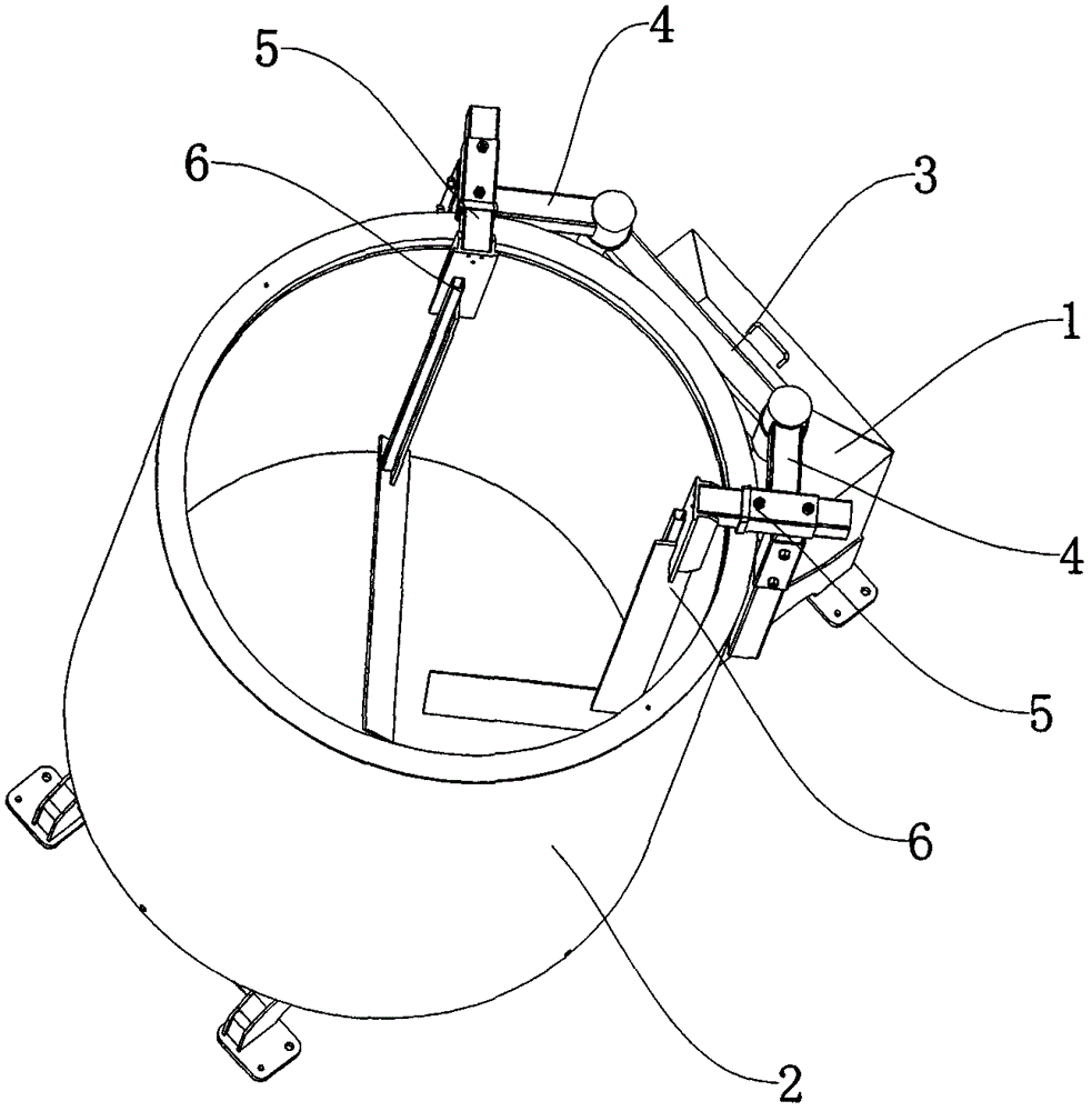Rotary barrel type mixing and agitating tank