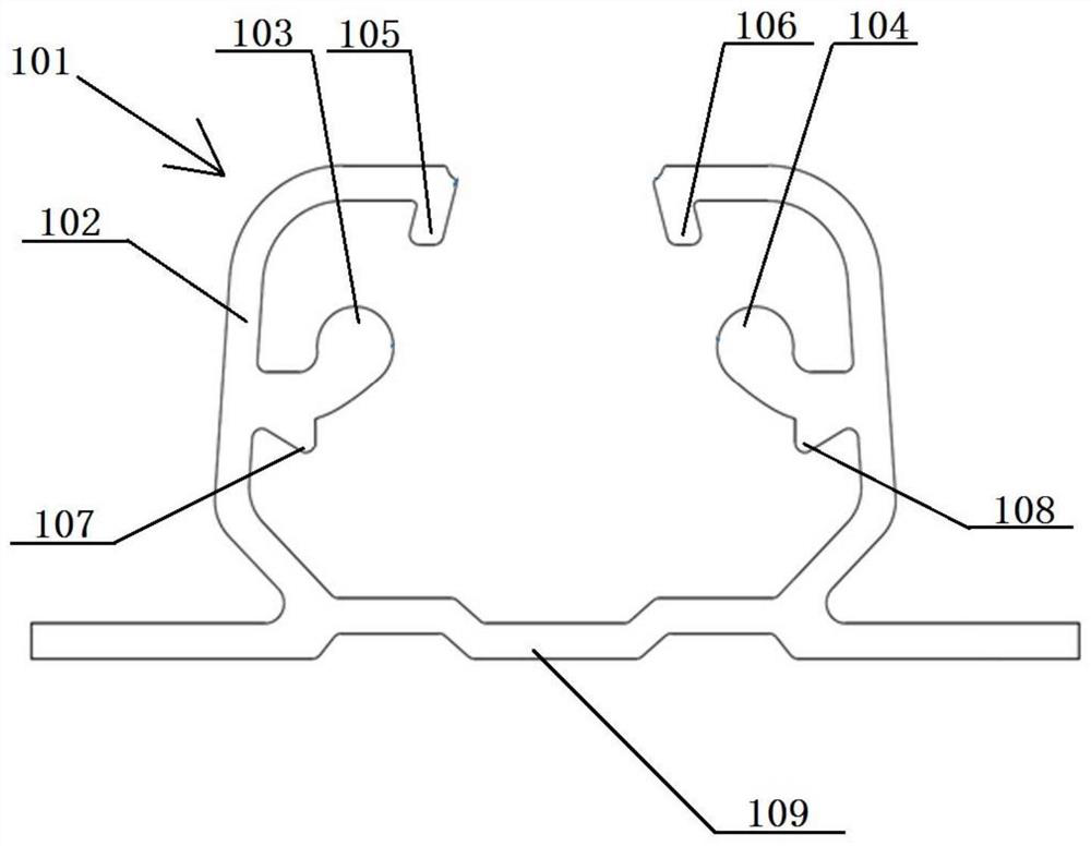 Lower sliding rail profile for automobile seat and manufacturing method thereof