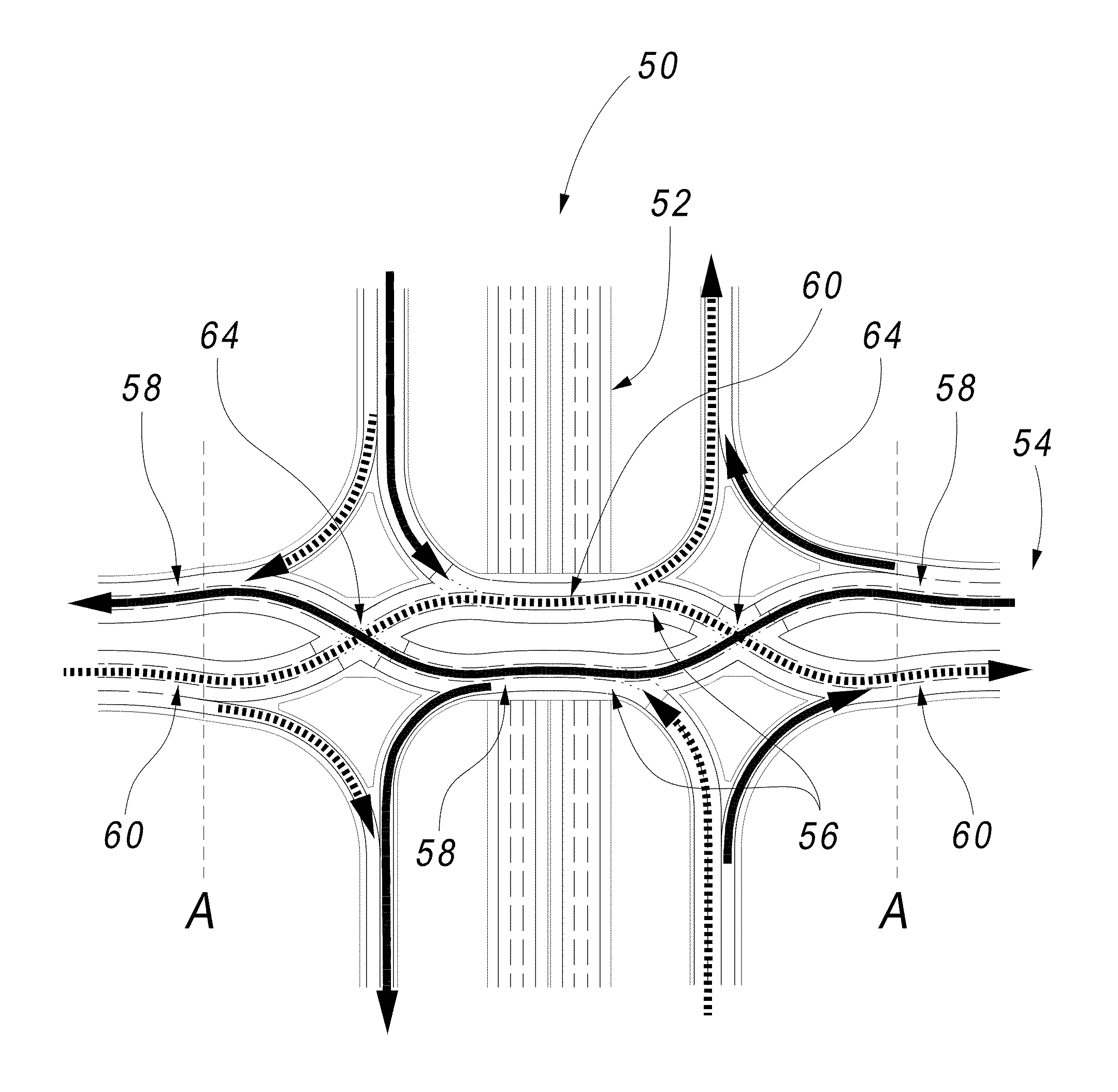 Double Crossover Merging Interchange