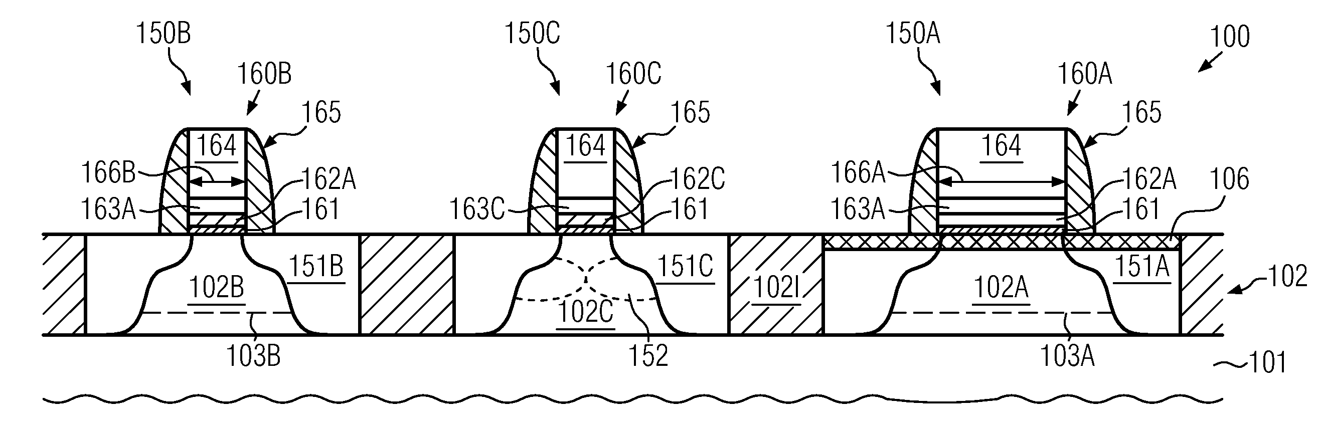 Differential Threshold Voltage Adjustment in PMOS Transistors by Differential Formation of a Channel Semiconductor Material