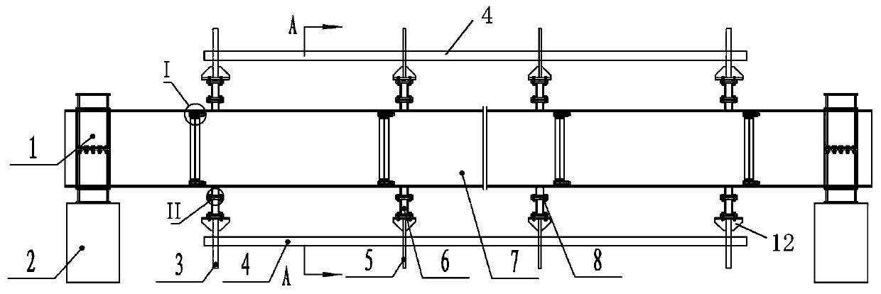 Water-cooled wall assembling tool and water-cooled wall assembling method