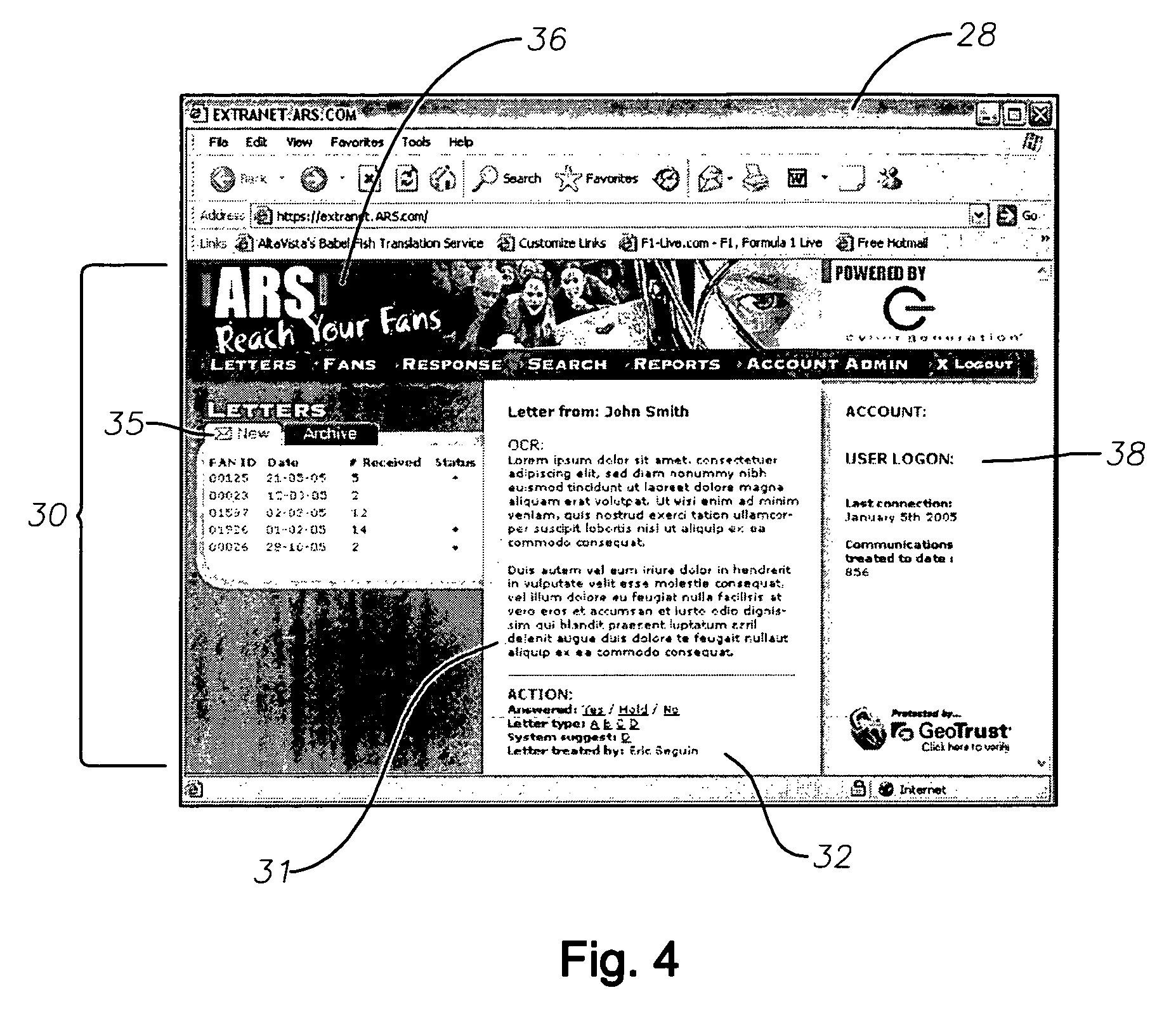 Automated response to solicited and unsolicited communications and automated collection and management of data extracted therefrom