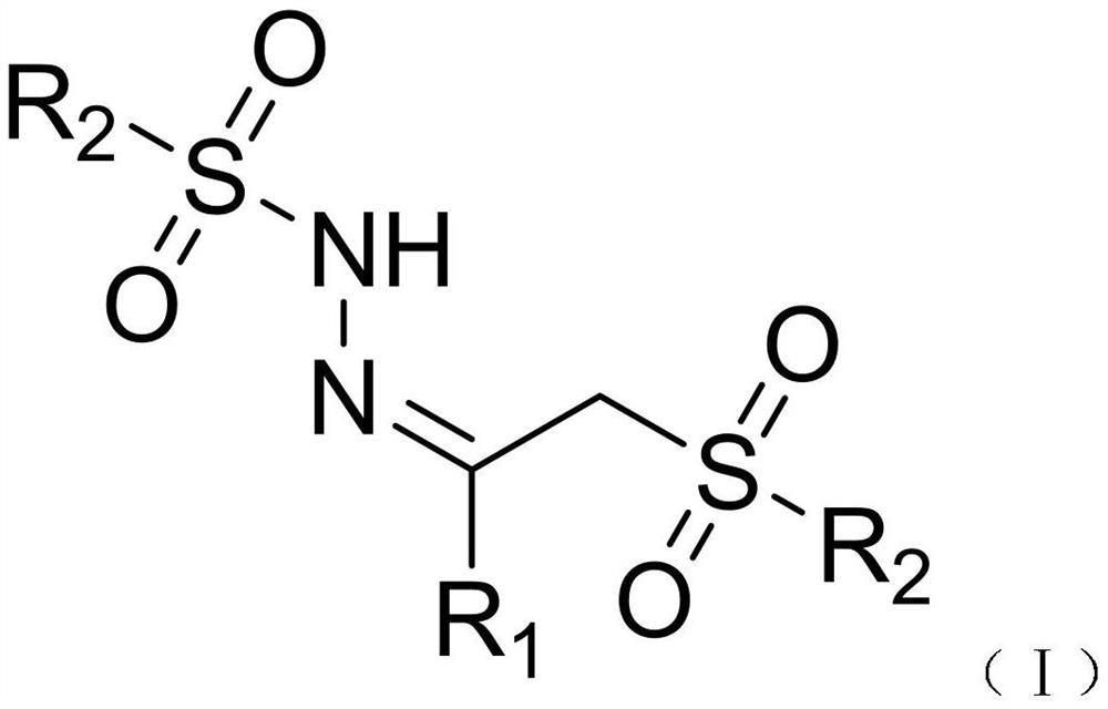 Beta-sulfonyl hydrazone derivative and preparation method and application thereof